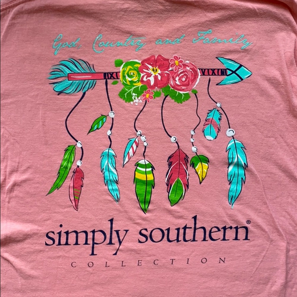 Pink simply southern long sleeve